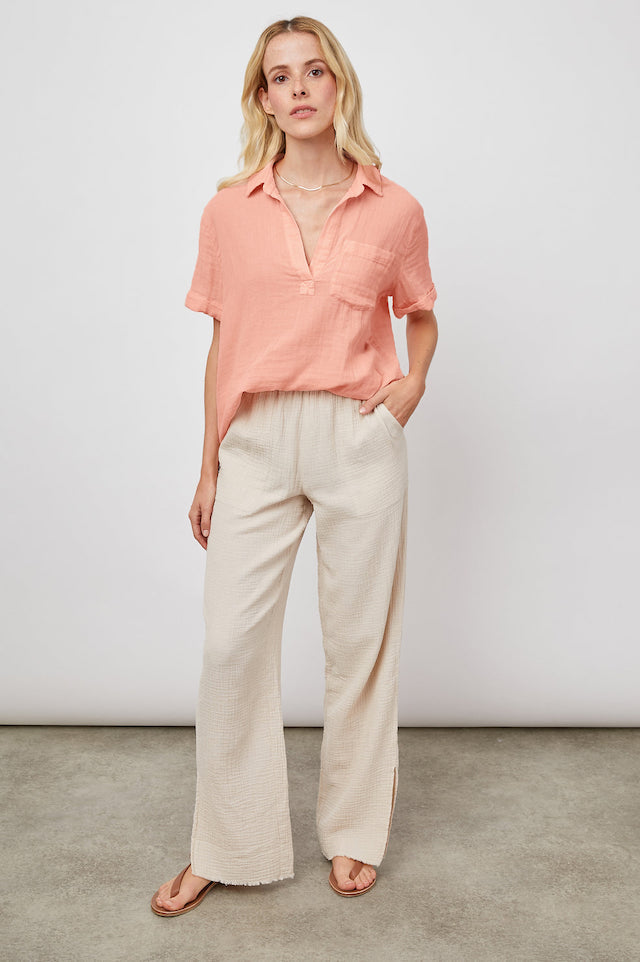 Rails Savannah Blouse in Flamingo Pink