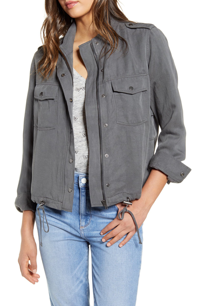 Rails - Collins Military Jacket in Charcoal