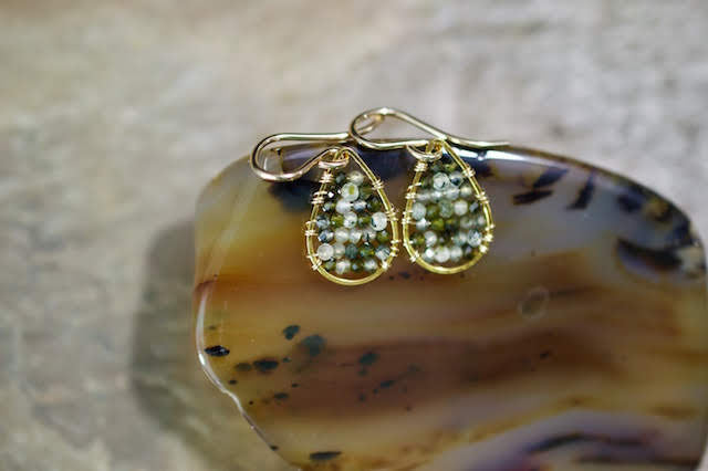 Sonya Renee Micro Baby Posh Earrings in Green Rutilated Quartz
