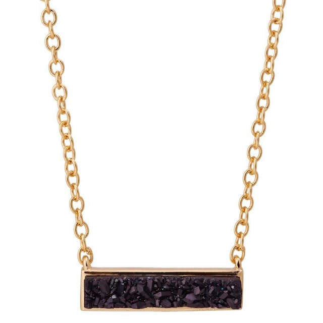 Sonya Renee Mini Drusy Bar Necklace