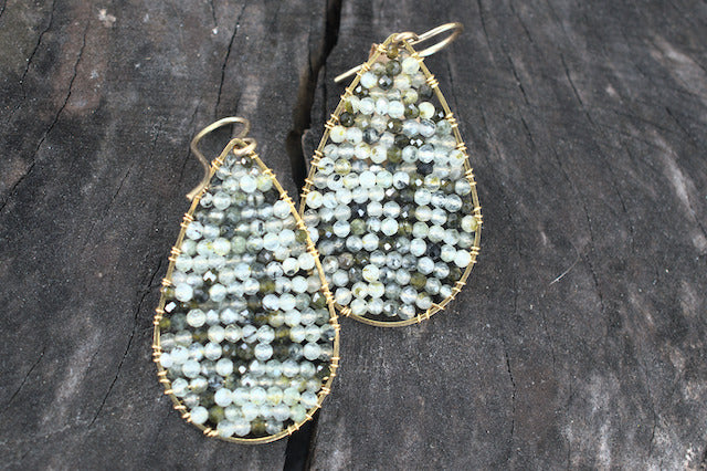 Sonya Renee Posh Earrings in Moonstone & Black Onyx