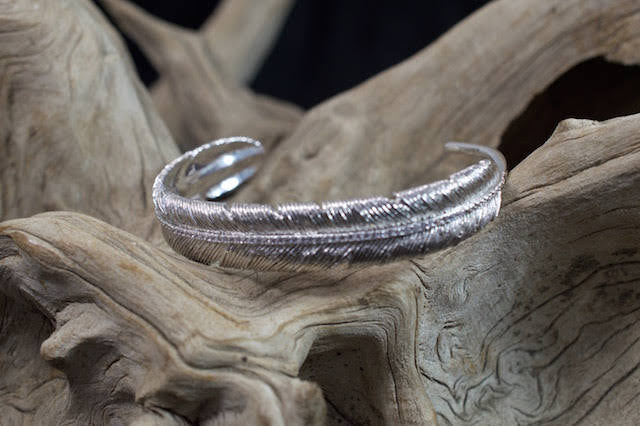 Sonya Renee Silver Feather Cuff