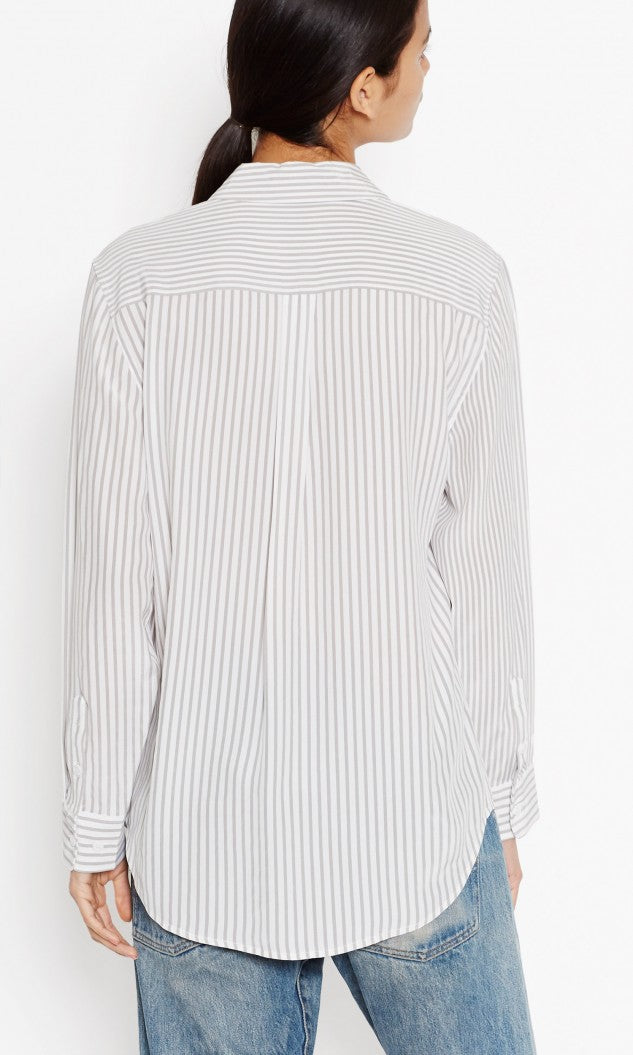 Equipment Signature Blouse in Bright White/Moondust