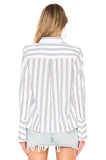 Equipment Huntley Blouse in Bright White/Cool Breeze