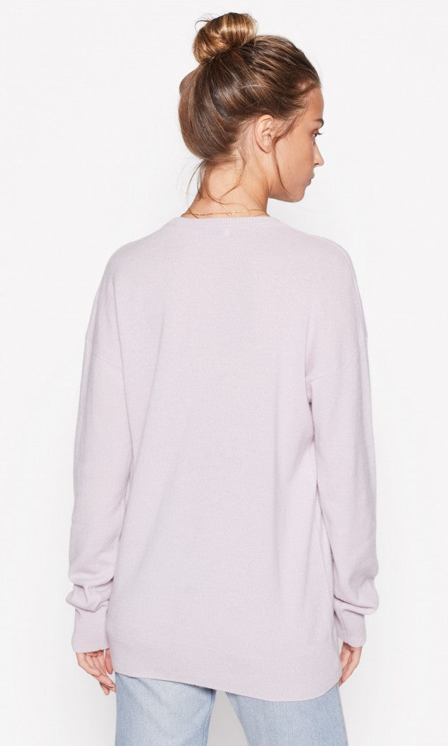 Equipment Lucinda V Neck Cashmere Sweater in Violet Ice