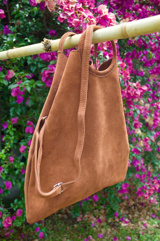 Jijou Capri Montreal Medio Suede Leather Tote Bag in Camel – Crave