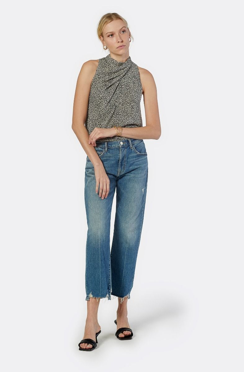 Joie Paul Sleeveless Silk Top in Caviar