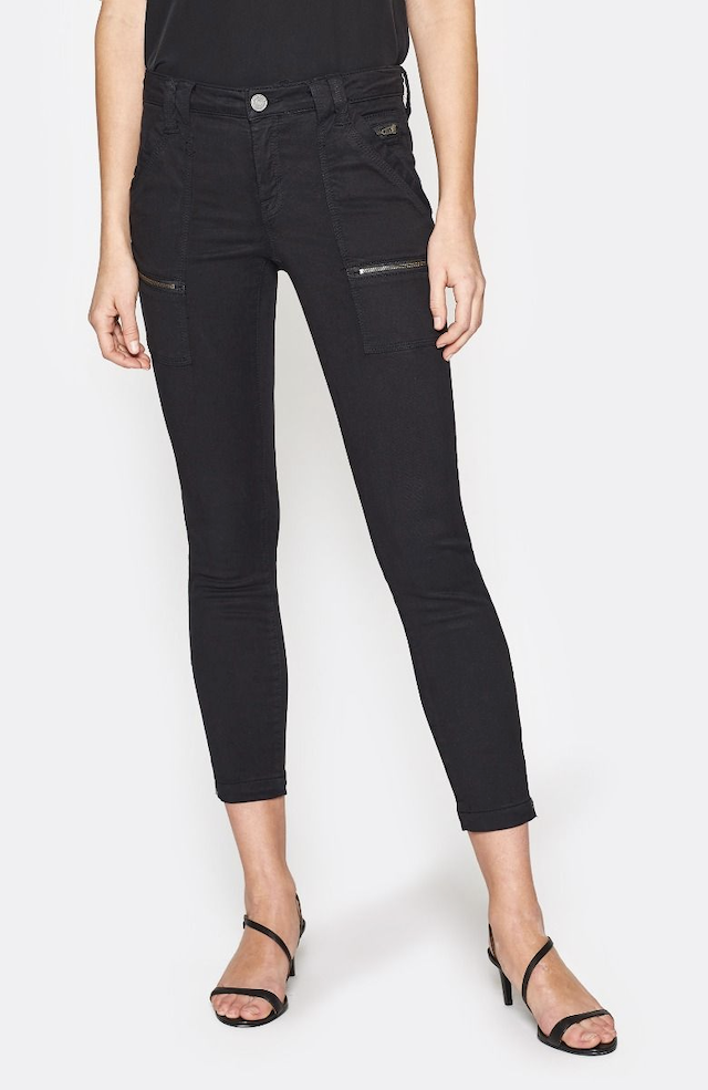 Joie Park Skinny Coated Pant in Caviar