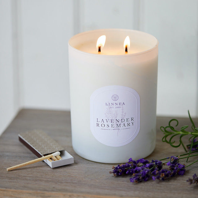 Linnea Candle in Lavender Rosemary Scent