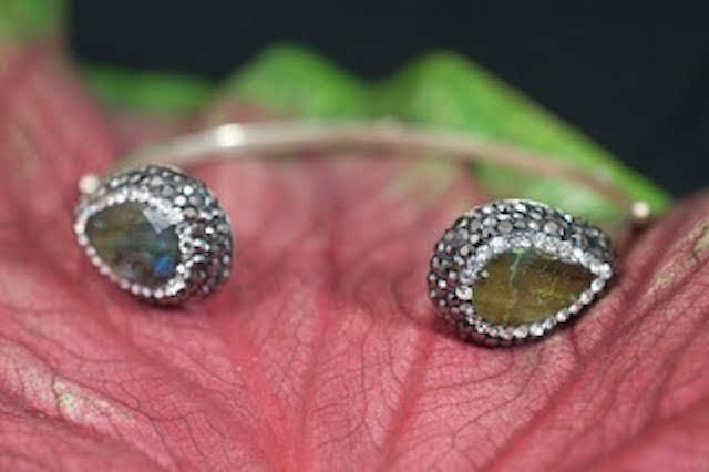 Native Gem Cassie Bangle in Labradorite