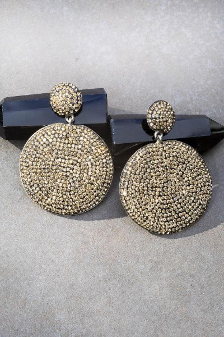 Native Gem Gold Milky Way Ilume Crystal Earrings