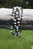 Native Gem Oceans Wrap/Necklace with Peruvian Opal