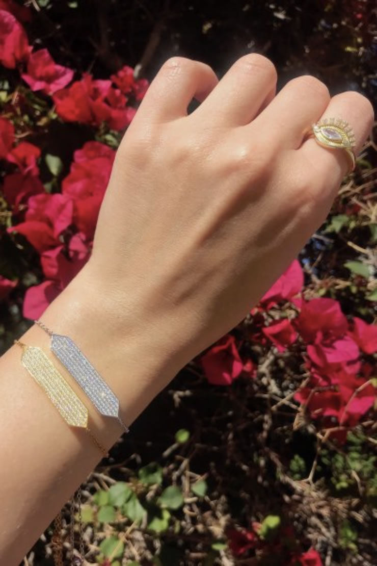 Native Gem Sterling Silver ID Bracelet