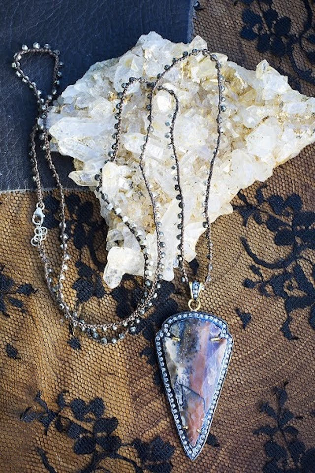 Native Gem Warrior Arrowhead Necklace