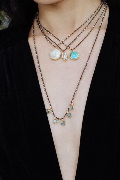 Native Gem Charmed Labradorite Convertible Necklace