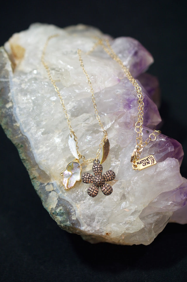 Native Gem Flower Power Charm Necklace