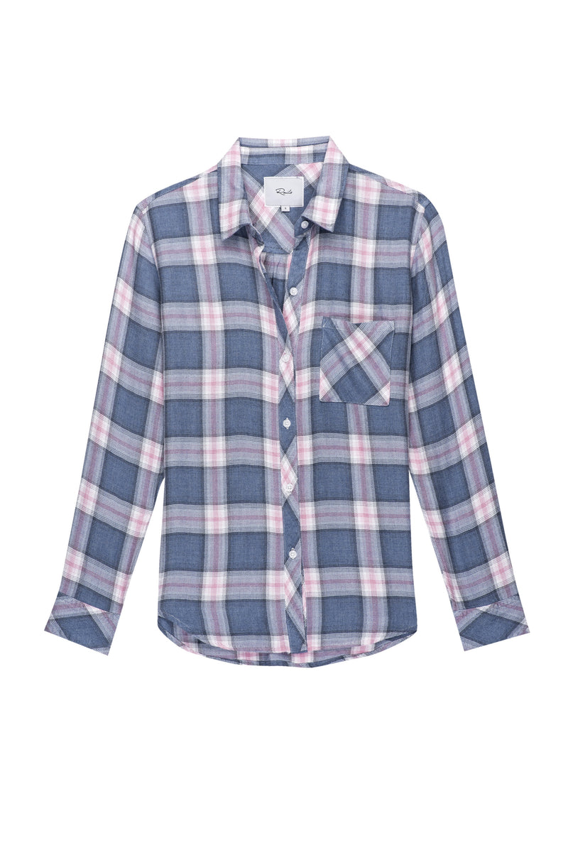 Rails Hunter Button Down Blouse in Indigo Berry