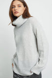 Rails Imogen Cashmere and Silk Sweater in Mist Grey