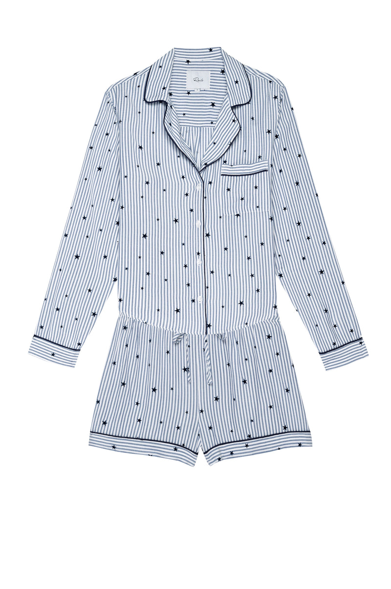 Rails Kellen Pajama Short Set in Flocked Navy Stars