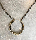 Sonya Renee Gun Metal & Gold Hematite Imagine Chain Necklace
