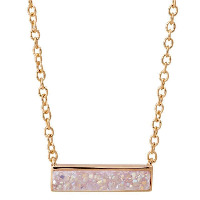 Sonya Renee Mini Drusy Bar Necklace