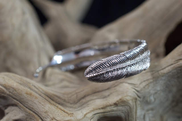 Sonya Renee Silver Feather Cuff