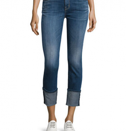 Current/Elliott The Cuffed Skinny Jean in ENVY Current/Elliott The Cuffed Skinny Jean in ENVY