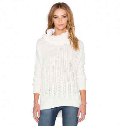 Splendid- Stanton Cable Pullover Sweater in Natural