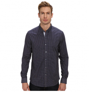 7 Diamonds- Men's Dress Shirt in Night Crawler