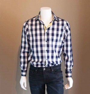 John-Lennon-Blue-White-Checkered-Shirt-Yellow-Front