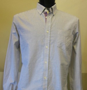 Ben Sherman: Plectrum military blue striped button up