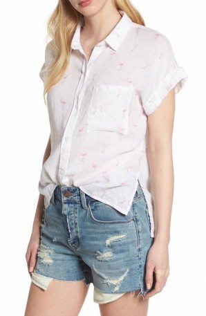 Rails_Whitney_Linen_Flamingo_Shirt_Side