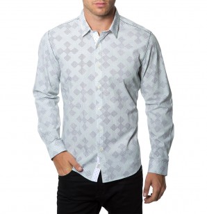 7 Diamonds- My Audio-Long Sleeve Button-Down
