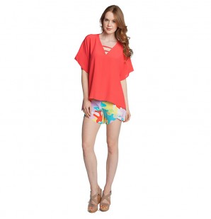 Annie Griffin - Sigrid Blouse in Papaya
