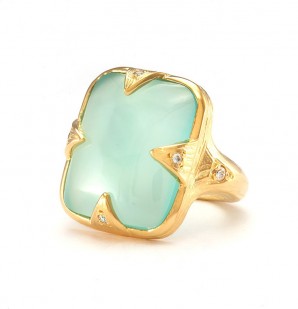 Melinda Maria Valentine Ring Aqua Onyx