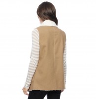 Splendid- Faux Sherpa Vest in Camel